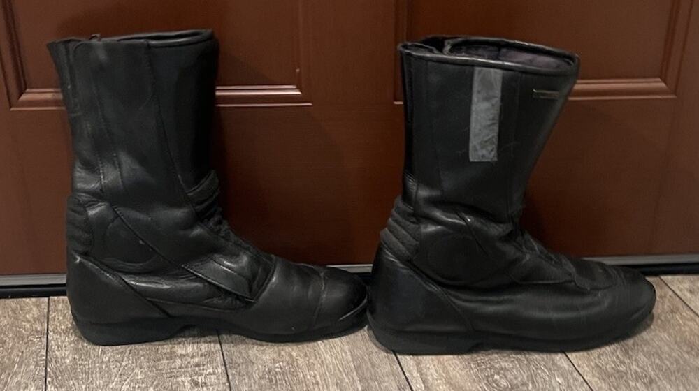 Vintage BMW Motorrad Leather Motorcycle Boots Made Italy Black EU 44 Biker Sz 11